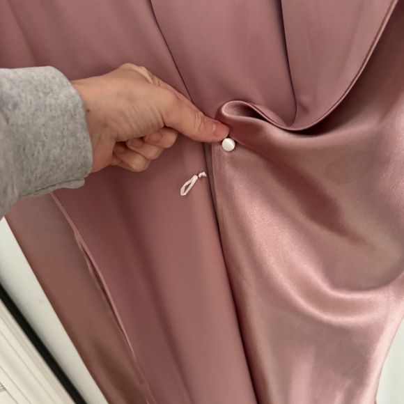 Birdy Grey Cindy Wrap Dress - English Rose Shiny Satin - Picture 7 of 8